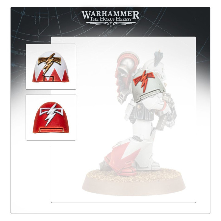 White Scars MKVI Shoulder Pads - AUFRÜSTSÄTZE FÜR INFANTERIE