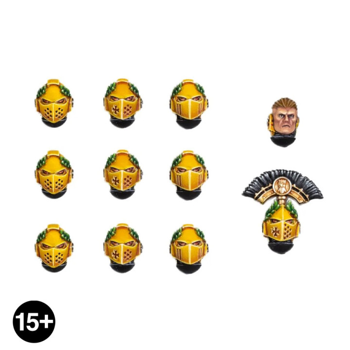 Imperial Fists MKVI Heads - INFANTRY UPGRADE SETS