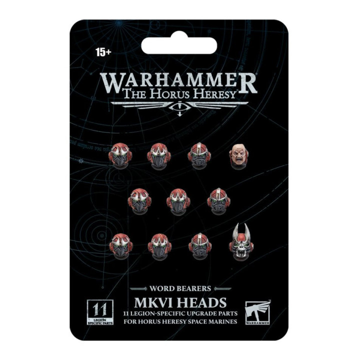Word Bearers MkVI Heads - SET DI POTENZIAMENTO PER LA FANTERIA