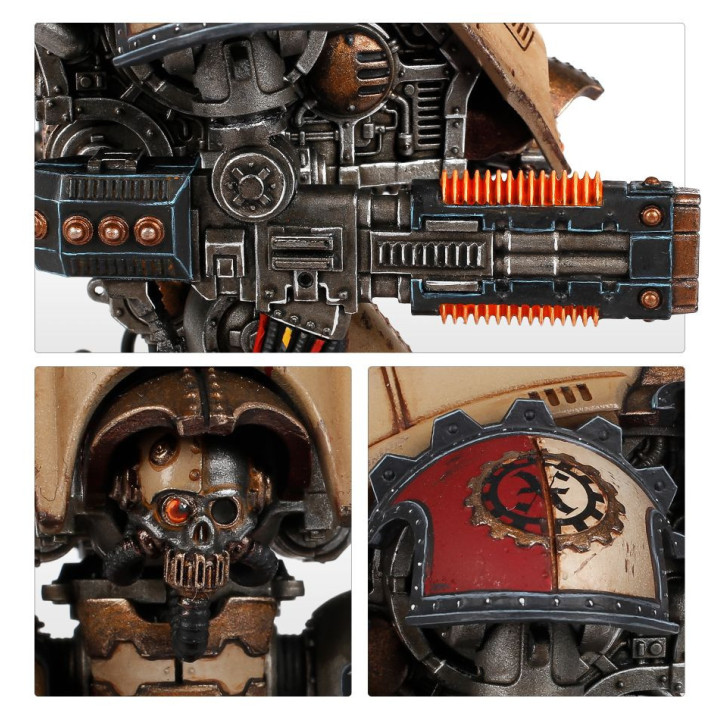 ARMÉES DE L'IMPERIUM - Mechanicum Knight Moirax with Volkite Veuglaire and Gyges Siege Claw