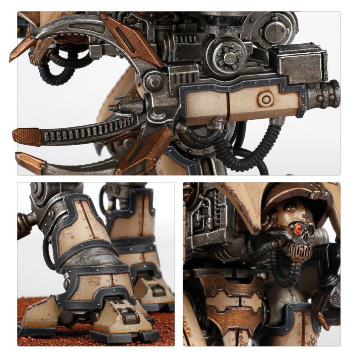 ARMÉES DE L'IMPERIUM - Mechanicum Knight Moirax with Volkite Veuglaire and Gyges Siege Claw