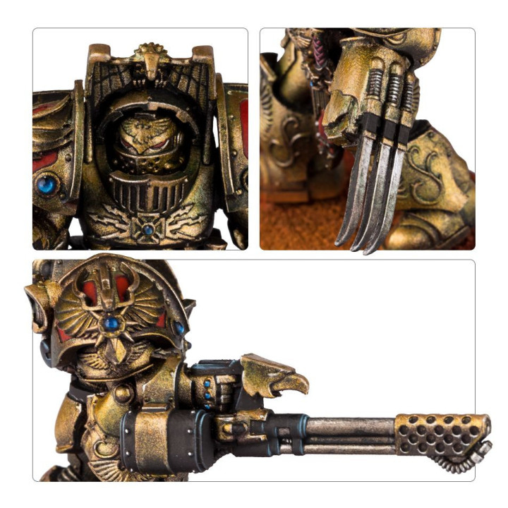 ARMÉES DE L'IMPERIUM - Legio Custodes Aquilon Terminators with Infernus Firepikes