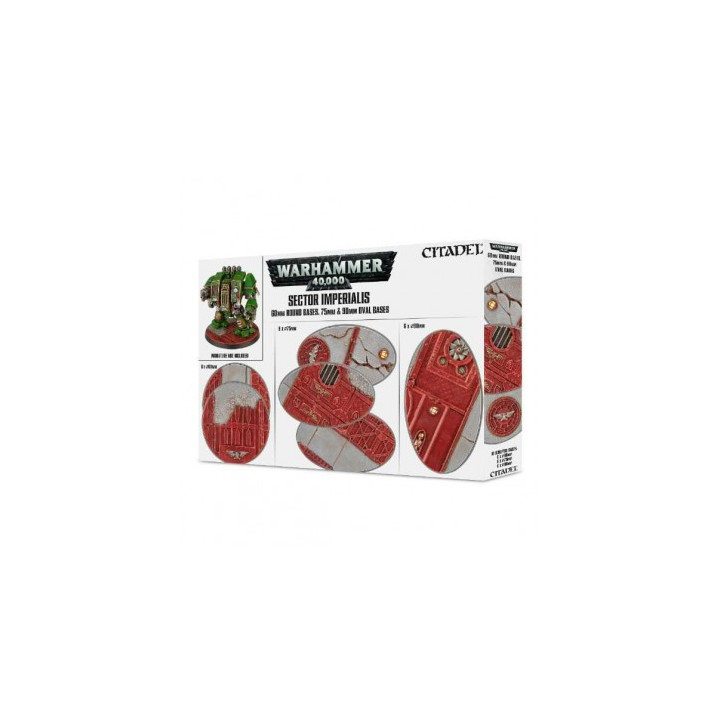 SOCLES FIGURINES - Sector Imperialis : socles ronds de 60mm et ovales de 75mm ou 90mm