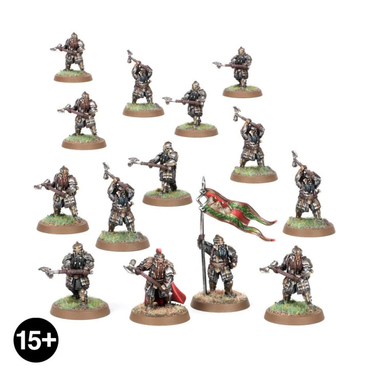 Iron Hills Dwarf Warriors with Mattocks Warband - THE HOBBIT - GOOD