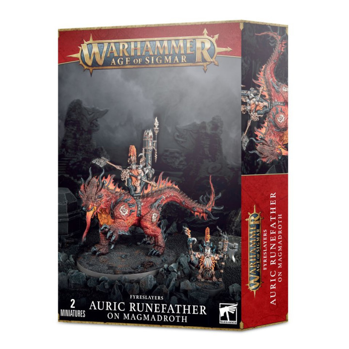 Auric Runefather on Magmadroth - GRAND ALLIANCE ORDER
