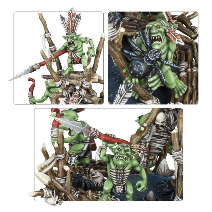 Arachnarok-Spinne mit Spinnenzahn-Kriegerschar - GRAND ALLIANCE DESTRUCTION