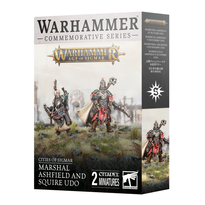 Warhammer+ Anno 4: Città di Sigmar – Maresciallo Ashfield e Scudiero Udo - GRAND ALLIANCE ORDER