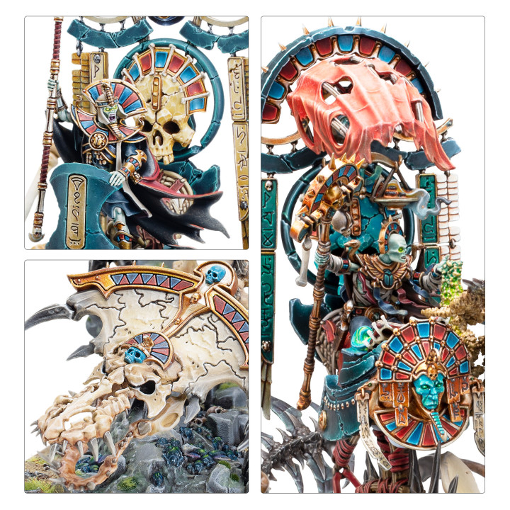 Tomb King/Liche Priest on Necrolith Bone Dragon - MINIS