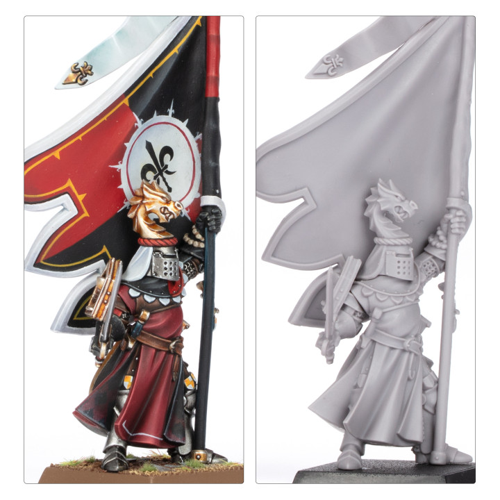 Battle Standard Bearer Mounted and on Foot - Kingdom of Bretonnia