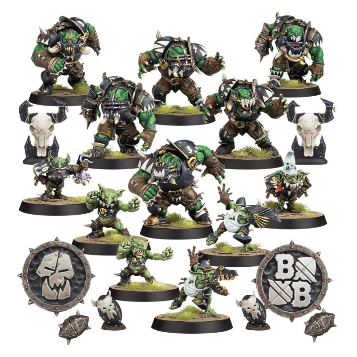 FIGURINES - Équipe d'Orques Noirs pour Blood Bowl: les Thunder Valley Greenskins