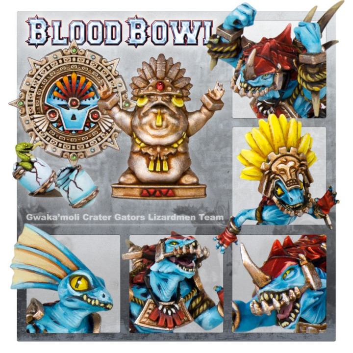 Blood-Bowl-Team der Echsenmenschen – Gwaka'moli Crater Gators - FIGURINEN