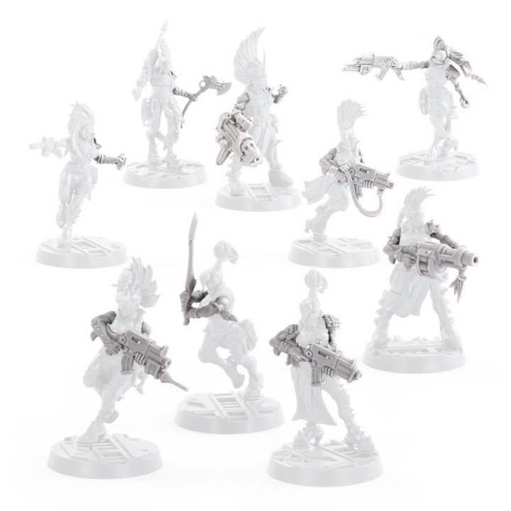 NECROMUNDA - Escher Champions Weapons