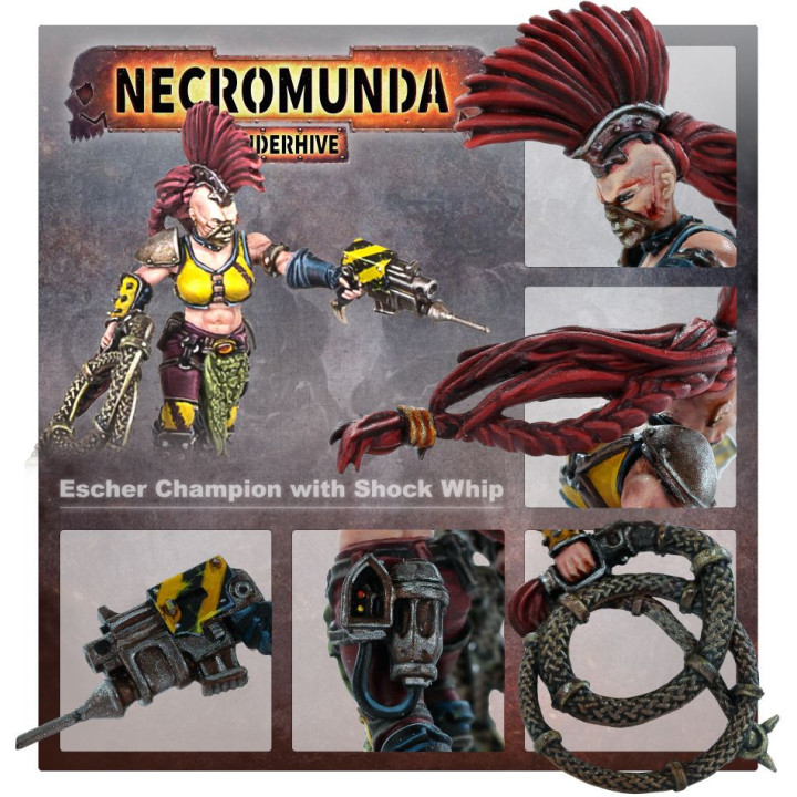 NECROMUNDA - Escher Champion with Shock Whip