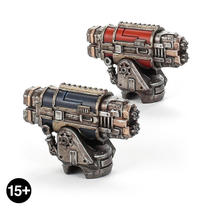 Adeptus Titanicus Warlord Battle Titan Paired Vulcan Mega-bolters - ADEPTUS TITANICUS