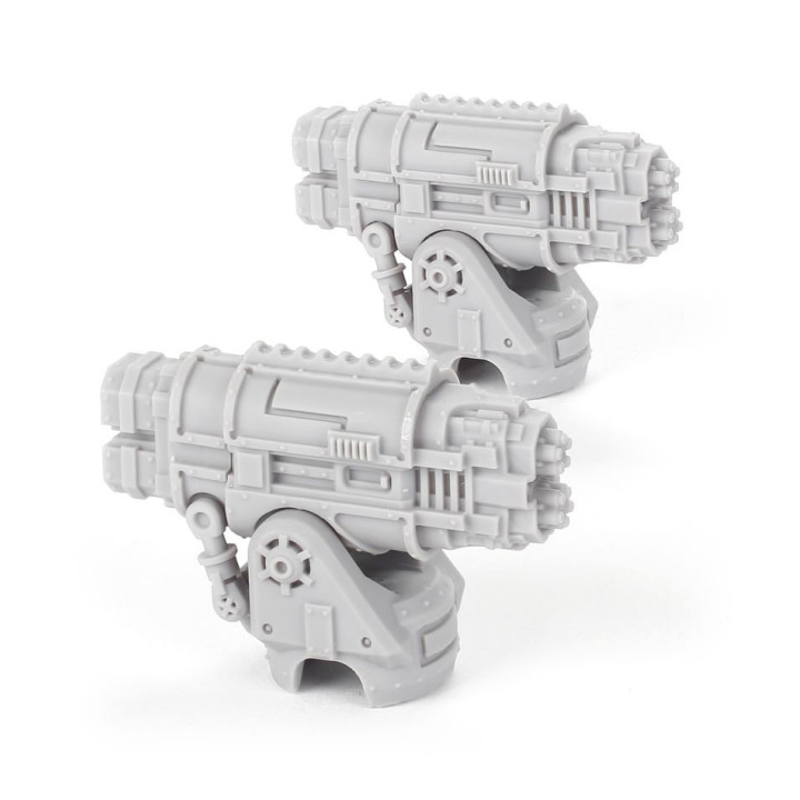 Adeptus Titanicus Warlord Battle Titan Paired Vulcan Mega-bolters - ADEPTUS TITANICUS