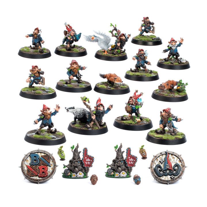 FIGURINES - Équipe de Gnomes pour Blood Bowl: les Glimdwarrow Groundhogs