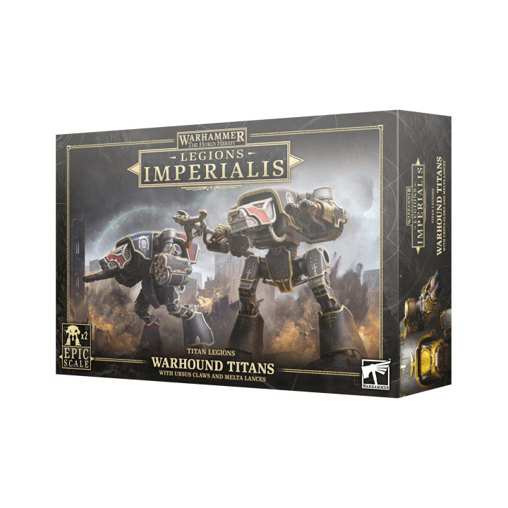 Legions Imperialis: Warhound Titans with Ursus Claws and Melta Lances - MINIS