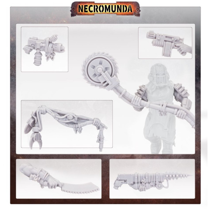 Corpse Grinder Cult Weapons Set - NECROMUNDA