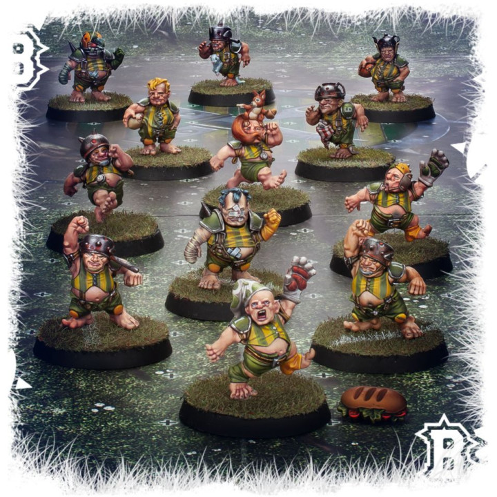 Blood Bowl - Team Halfling: Greenfield Grasshuggers - FIGURE