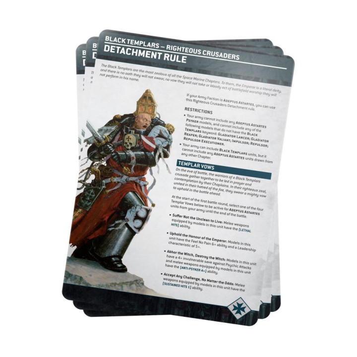 INDEX CARDS - Index: Black Templars (Français)