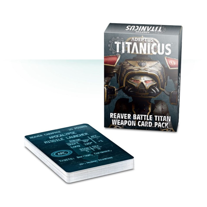 Adeptus Titanicus Reaver Battle Titan Weapon Card Pack - TITANICUS ADEPTUS
