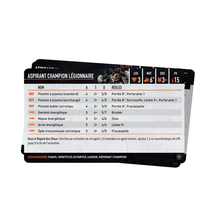 FIGURINES - Kill Team: Légionnaires – Cartes Techniques