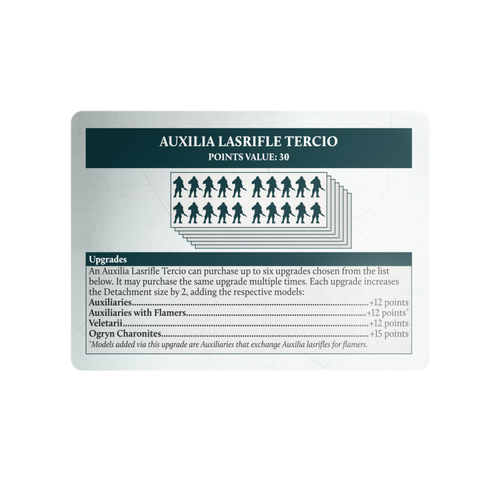 LEGIONS IMPERIALIS - Legions Imperialis: Solar Auxilia Army Cards Pack