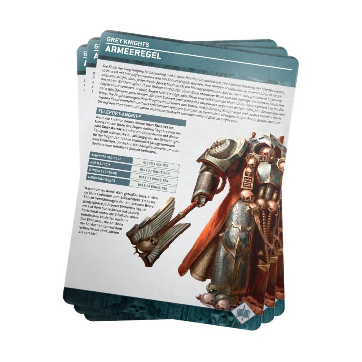 INDEX CARDS - Index: Grey Knights (Deutsch)