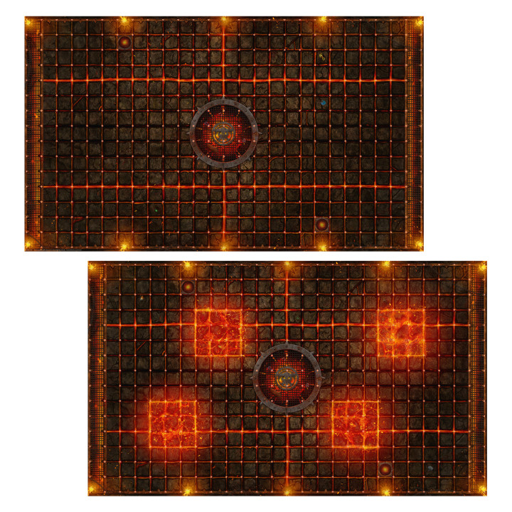 Chaos Dwarf Team – Double-sided Pitch and Dugouts Set - MINIS