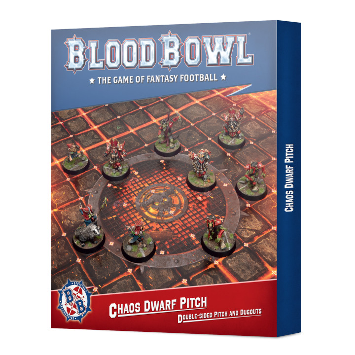 Chaos Dwarf Team – Double-sided Pitch and Dugouts Set - MINIS