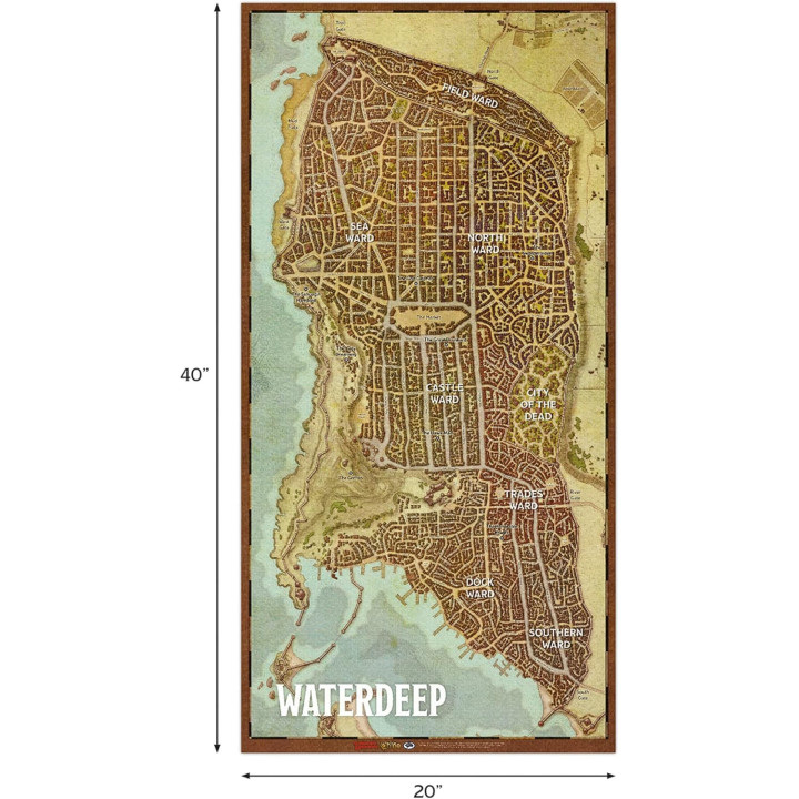JEUX DE SOCIÉTÉ - D&D Dungeons & Dragons - Waterdeep Map 20x40