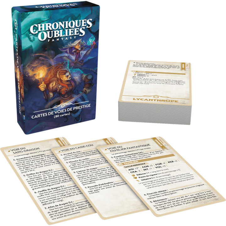 MÉDIÉVAL ET FANTASTIQUE - Chroniques Oubliées Fantasy 2e édition - Cartes de Voies de Prestige