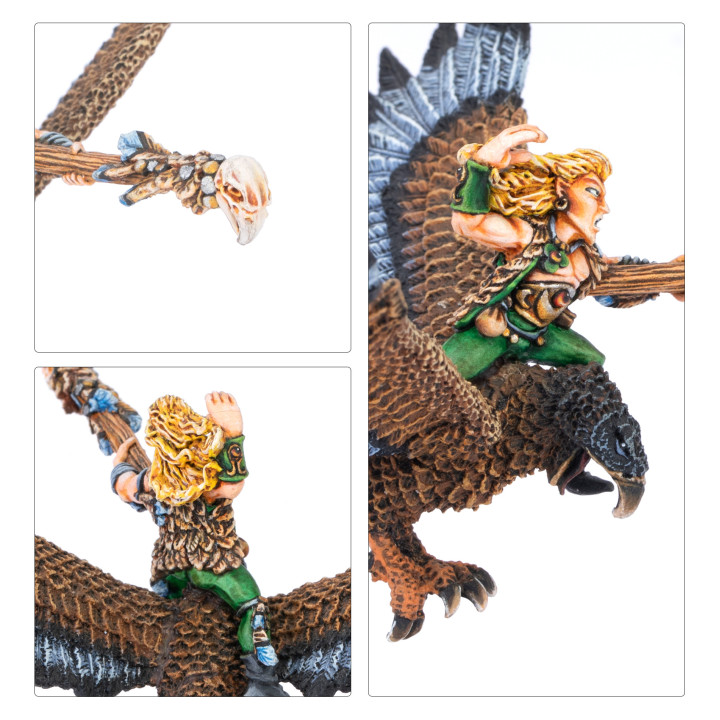 Wood Elf Mage on Warhawk - THE OLD WORLD
